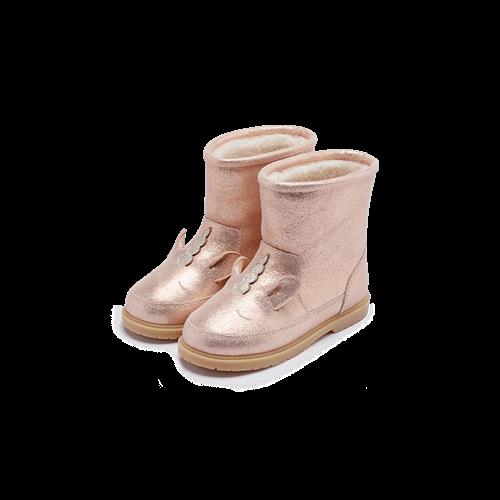 Donsje Amsterdam Xelly Støvler Powder Metallic Leather  Powder Metallic Leather-27  Lyserød  27 EU  Piger