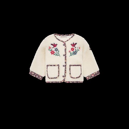 Moncler Zip Up Cardigan Cream 86 cm  Creme  86 cm  Piger