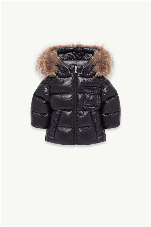 Moncler K2 Hooded Synthetic Material-Trimmed Down Jacket Navy 86 cm  Marineblå  86 cm  Drenge