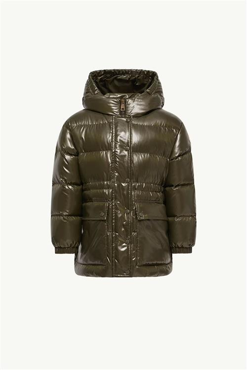 Moncler Sesie Hooded Down Parka Olive 140 cm  Grøn  140 cm  Piger