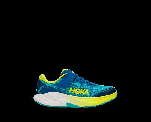 Hoka K Rincon 4 Little Kids Electric Aqua Neon Hoka Citrus 30 2/3 EU  Blå  30 2/3 EU  Drenge, Piger