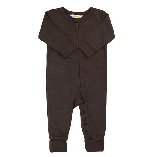 Joha Jumpsuit I Uld Dark Brown  Dark Brown 50 cm  Brun  50 cm  Drenge, Piger
