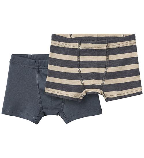 Wheat Boxershorts - 2-pak - Louis - Greyblue Stripe