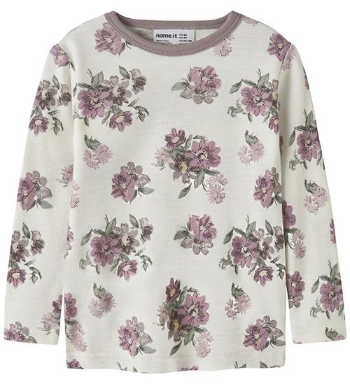 Name It Bluse - Uld - NmfWillitus - Snow White/Flower Bouquet
