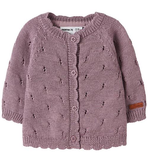 Name It Cardigan - Uld - Strik - NbfWrilla - Toadstool