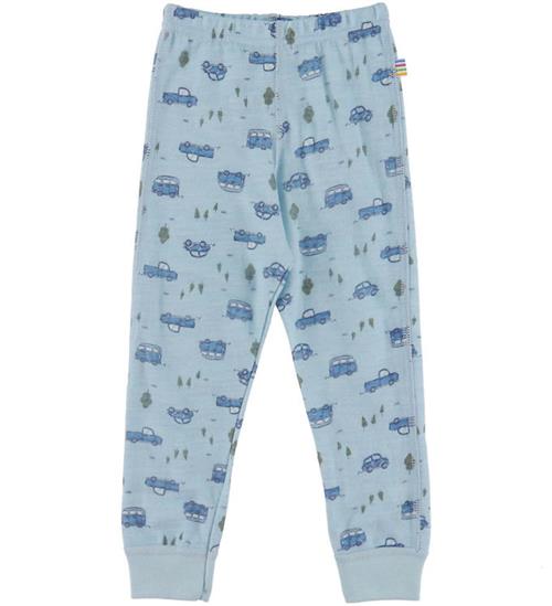 Joha Leggings - Uld - Blå m. Biler