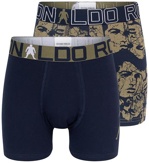 JBS - Ronaldo Boxershorts - 2-pak - Navy/Armygrøn m. Print