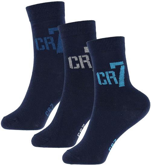 JBS - CR7 Strømper - 3-pak - Navy m. Logo