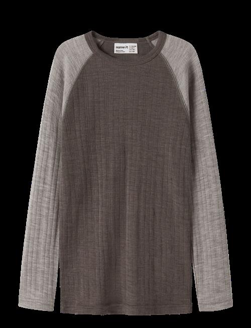 name it | Nkmwang Wool Needle Ls Top Solid | 122-128
