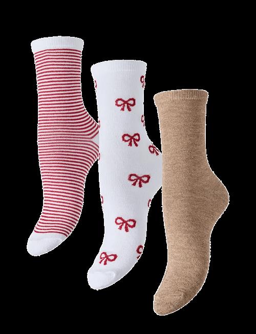 Pieces | Pcjopi Xmas Glitter Socks 3-Pack Box Bc | ONE SIZE