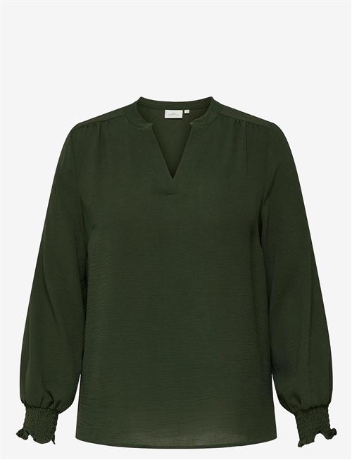 ONLY Carmakoma | Carmetta L/S V-Neck Top Wvn Noos | 54