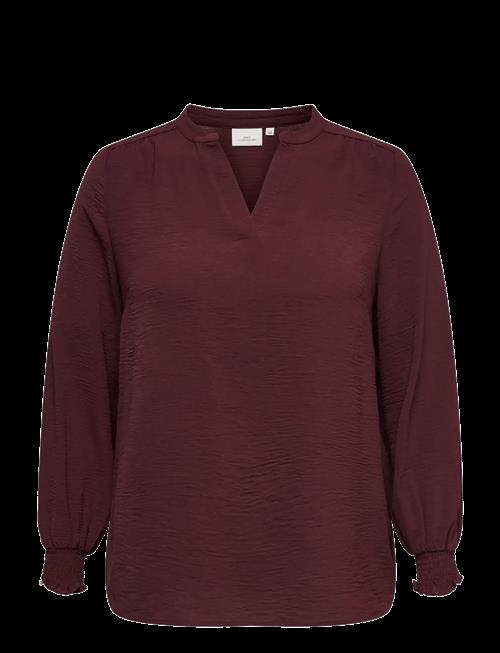ONLY Carmakoma | Carmetta L/S V-Neck Top Wvn Noos | 46