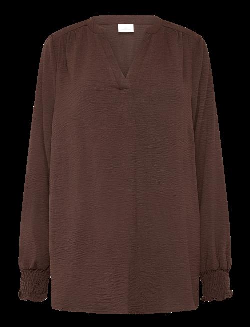 ONLY Carmakoma | Carmetta L/S V-Neck Top Wvn Noos | 46
