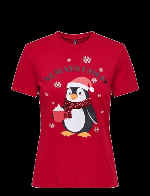 ONLY | Onlkita Reg S/S Top Box Xmas Jrs | XS
