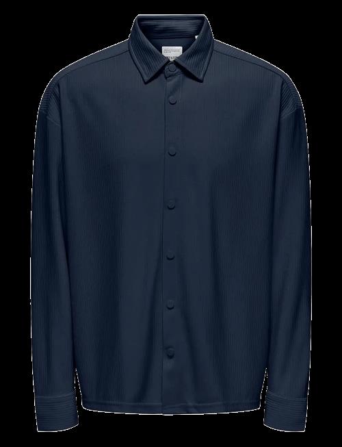 ONLY & SONS | Onskari Plizze Ls Rlx Overshirt | XS