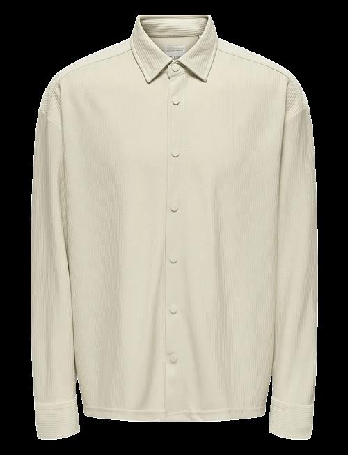 ONLY & SONS | Onskari Plizze Ls Rlx Overshirt | XS