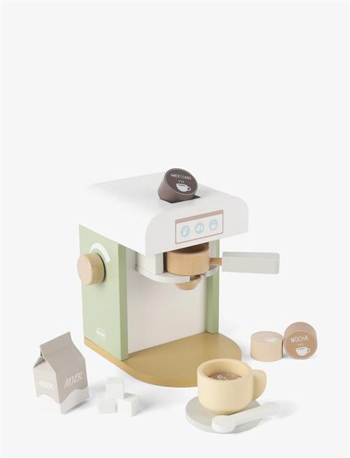 Dantoy | Coffee Machine Wood Xl In Gift Box 14 Parts | 15.6X16.5X17.4CM