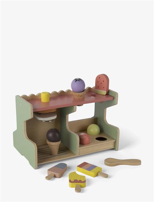 Dantoy | Ice Cream Shop Wood In Gift Box 12 Parts | 36X19.5X21CM