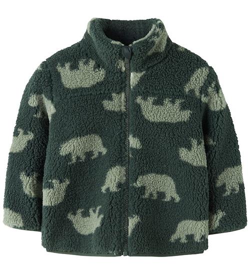 Name It Fleecejakke - NmmMonico - Teddy - Noos - AOP - Jungle Gr