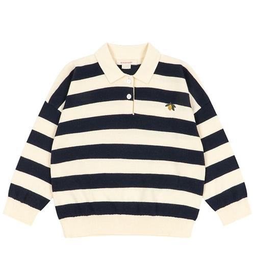 Konges Sløjd Polobluse - Strik - Manis - Navy Stripe