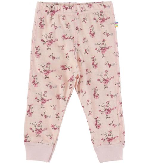 Joha Leggings - Uld - Lyserød m. Blomster