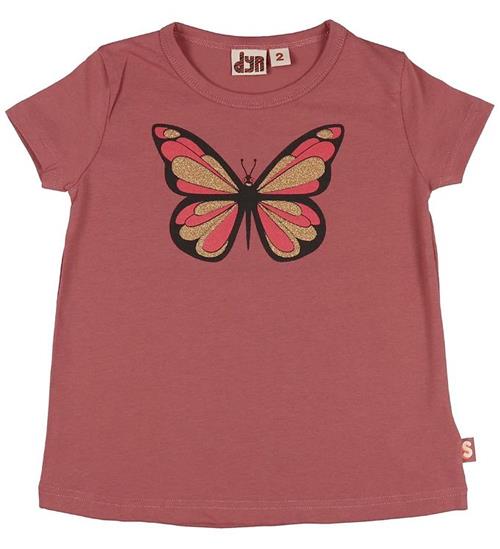 DYR-Cph T-shirt - Wildlife - Rosa m. Sommerfugl