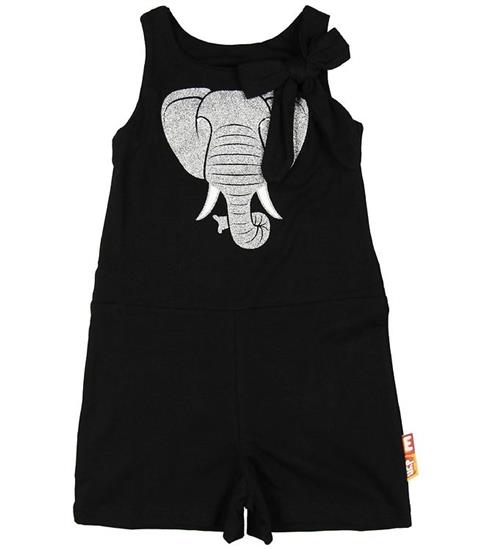 DYR-Cph Buksedragt - Croco - Sort m. Elefant/Glitter
