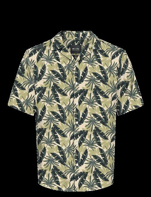 ONLY & SONS | Onswayne Life Aop Ss Viscose Shirt Noos | L