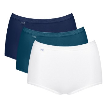 Sloggi Trusser 3P Basic Plus Maxi Colored Blå/Blå bomuld 46 Dame
