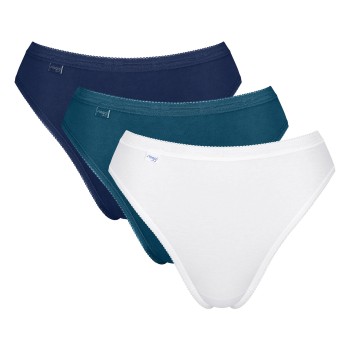 Sloggi Trusser 3P Basic Tai Multi Marine/Blå bomuld 38 Dame