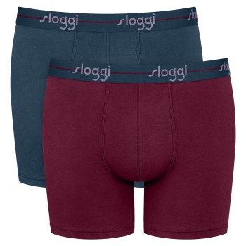 Sloggi 2P Men Start Short C2P Mørkrørd bomuld X-Large Herre