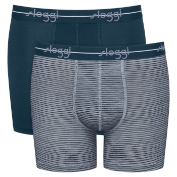 Sloggi 2P Men Start Short C2P Gråstribet bomuld Large Herre