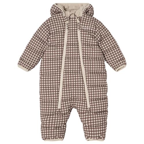 Kuling Bern Puffer-overalls Brown Gingham  Brown Gingham-62/68 cm  Brun  62/68 cm  Drenge, Piger