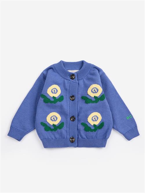 Bobo Choses Stamp Bloom Cardigan Purple  Purple 3 Months  Lilla  3 måneder  Drenge, Piger