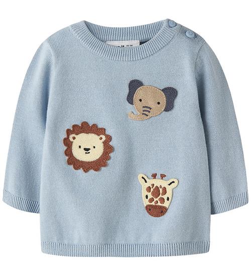 Name It Bluse - Strik - NbmHaps - Blue Fog