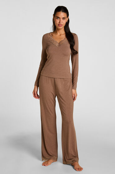 Hunkemöller Pyjamas Sæt Nana Beige