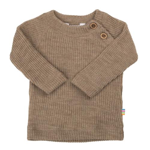 Joha Langærmet Bluse I Uld Beige Melange  Beige Melange-70 cm  Beige  70 cm  Drenge