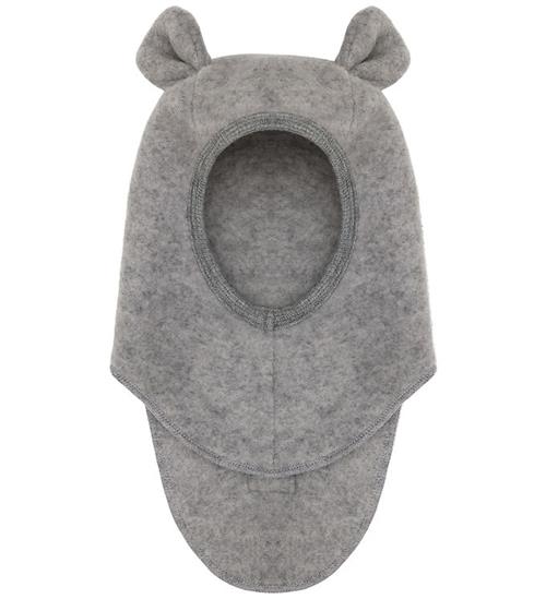 Huttelihut Elefanthue - Uld - 1-lags - Medium Grey Melange m. Ør