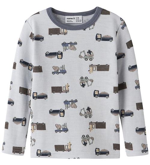 Name It Bluse - Uld -NmmWillit - Arctic Ice/ANIMALS AT WORK