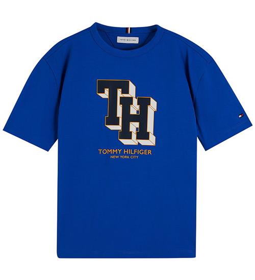Tommy Hilfiger T-shirt - Vibrant Blue m. Print