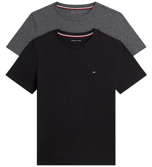 Tommy Hilfiger T-shirts - 2-pak - Sort/Mørkegråmeleret