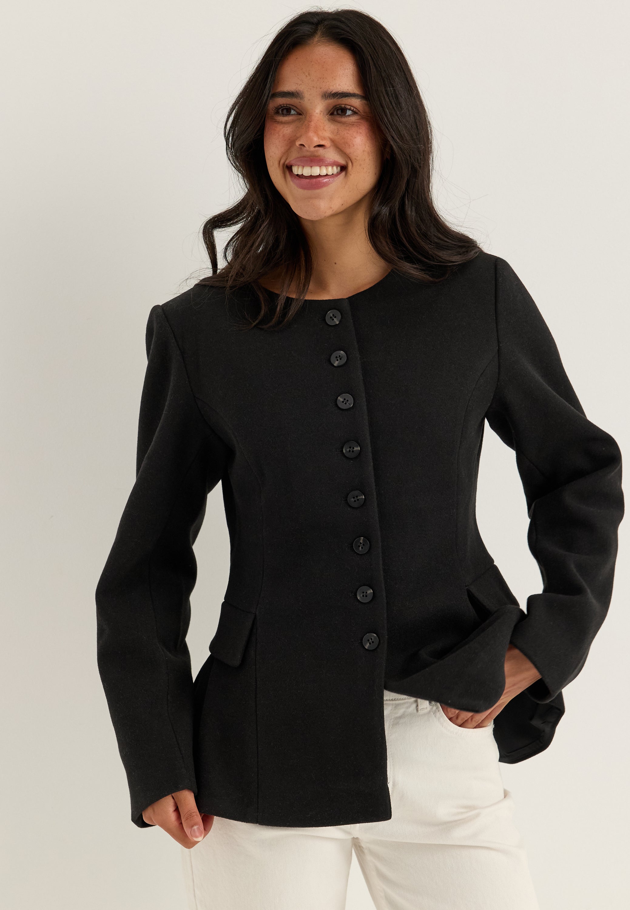 VILA Vizikka L/S WAIST JACKET WAIST