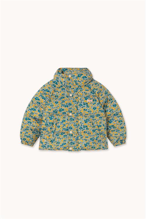 Tinycottons Flower Pattern Short Padded Jacket Multicolor-6y  Grøn  6 år  Piger