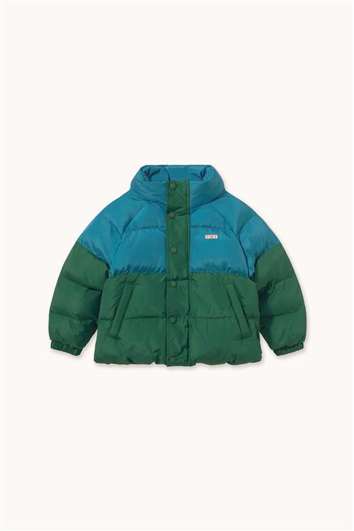 Tinycottons Color Block Short Padded Jacket Dark Cyan-6y  Grøn  6 år  Drenge, Piger