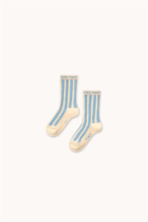 Tinycottons Stripes Medium Socks Denim Blue-2-4y  Blå  2-4 år  Drenge, Piger