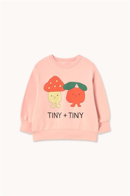 Tinycottons Tiny & Tiny Graphic Sweatshirt Wild Rose-10y  Lyserød  10 år  Drenge, Piger