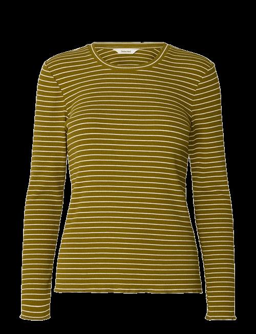 Selected | Slwanna Ls Crew Neck Tee Str Noos | L
