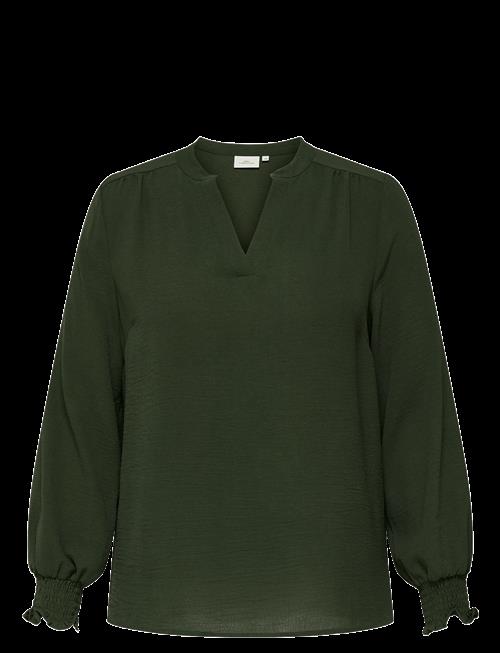 ONLY Carmakoma | Carmetta L/S V-Neck Top Wvn Noos | 48