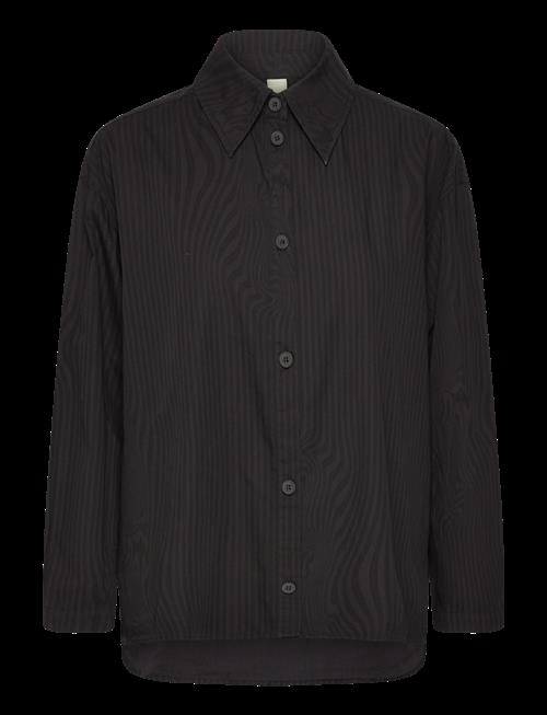 Brixtol Textiles | Stella Dark Navy White Stripe | S