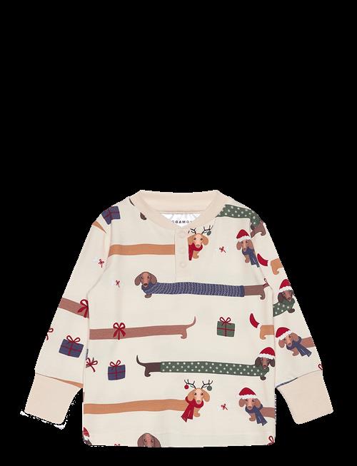 Geggamoja | Bamboo Grandpa Sweater L.s Santa Dogs | 122-128